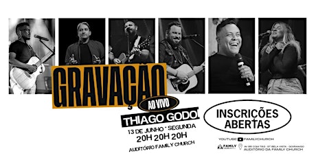 Gravação ao Vivo - Thiago Godoi ingressos