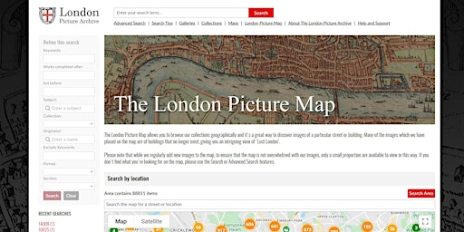 Getting to know to the London Picture Archive – the London Picture Map