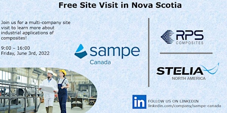 Free SAMPE Canada Site Visit in Nova Scotia June 3rd, 2022 tickets