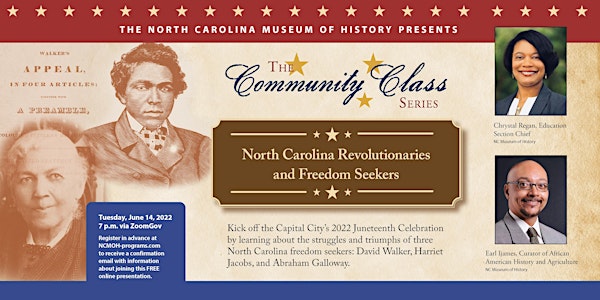 Community Class Series: NC Revolutionaries and Freedom Seekers, Virtual