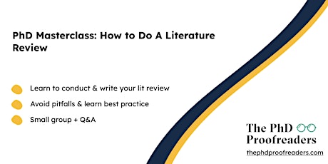 PhD Masterclass: How to Do a Literature Review tickets
