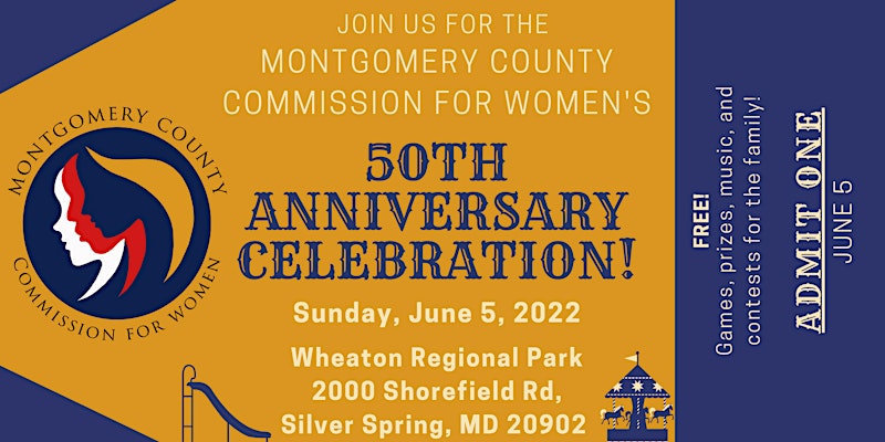 Commission for Women Invites Residents to Its 50th Anniversary Picnic Celebration on Sunday, June 5, at Wheaton Regional Park