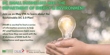 DC Small Businesses MEET DOEE: Sustainable DC 2.0! tickets