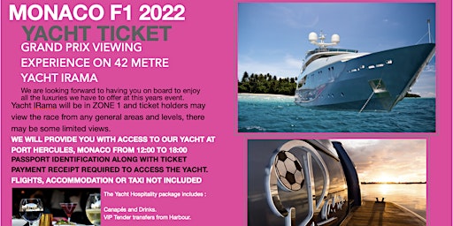 LIVE Viewing of 2022 MONACO GRAND PRIX on 42M Yacht iRama 26TH MAY ONLY