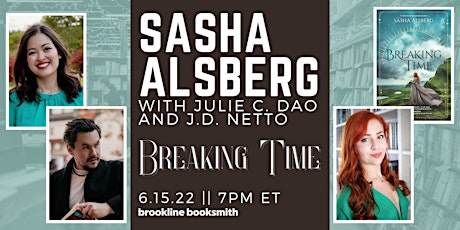 Live at Brookline Booksmith! Sasha Alsberg with Julie C. Dao & J.D. Netto tickets