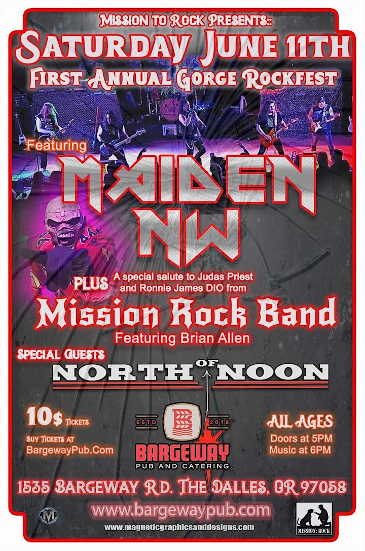 Gorge Rockfest Featuring Maiden NW at Bargeway Pub image
