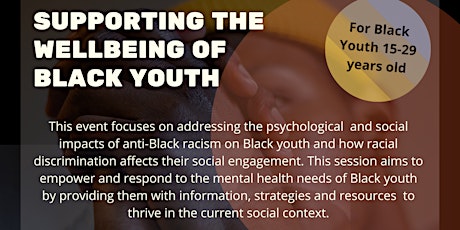 Supporting the wellbeing and development of Black youth tickets