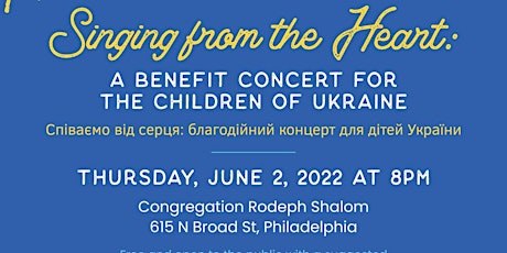 Singing from the Heart: A Benefit Concert for the Children of Ukraine tickets