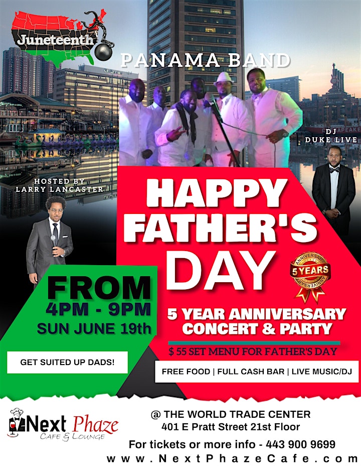 Father's Day 5 Year Anniversary Concert & Party ft Panama Band image