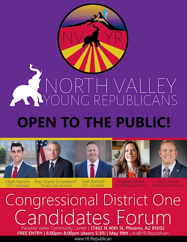 CD1 Congressional Forum hosted by the North Valley Young Republicans image