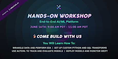 Hands on Workshop: End to End AI/ML Platform tickets