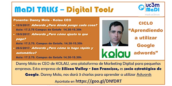 MaDI Talks. Herramientas digitales. Ciclo "Aprendiendo a utilizar Google A...