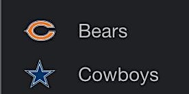 $399 - Bears V Cowboys
