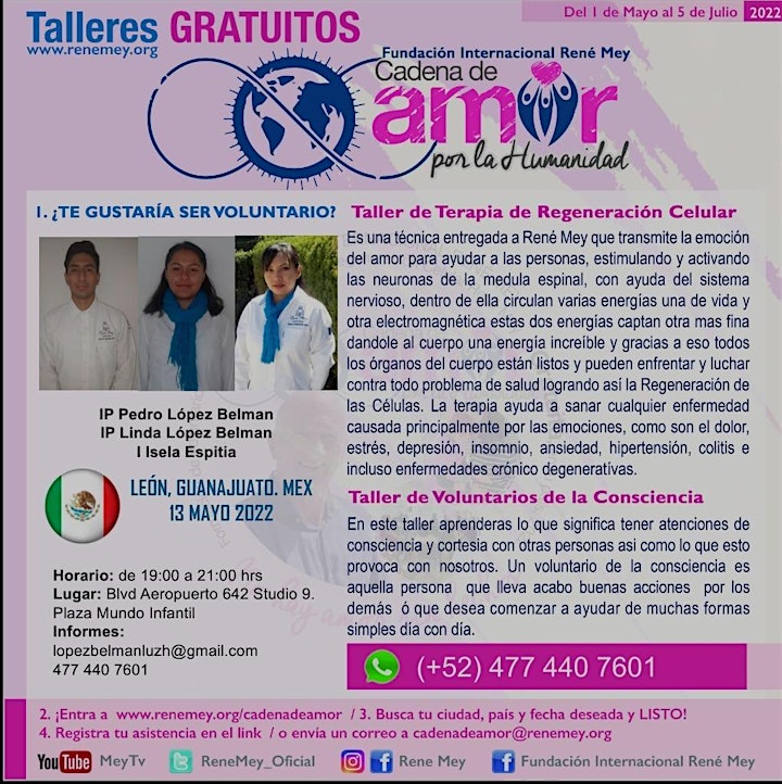Imagen de México, Guanajuato, 13 May - Cadena de Amor por la Humanidad 2022