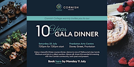 Cornish College 10 Year Gala Dinner tickets