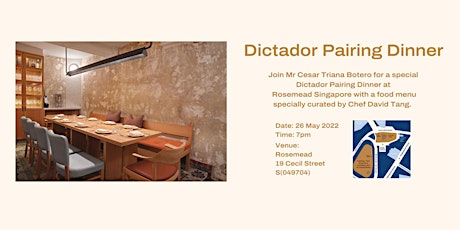 Dictador Pairing Dinner tickets