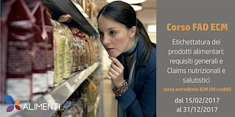 Immagine principale di CORSO 50 CREDITI ECM. Etichettatura dei prodotti alimentari 