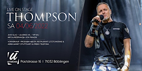 Thompson Live 04.06.2022 SEASIDE CLUB Böblingen billets