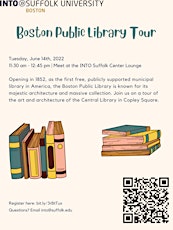 Boston Public Library Tour tickets