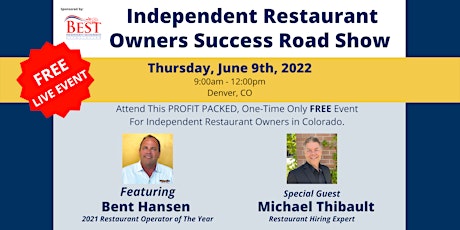 2022 Independent Restaurant Owners Success Road Show tickets