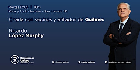 Imagen principal de Ricardo López Murphy con vecinos y afiliados de Quilmes