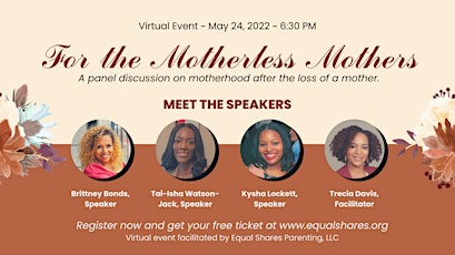 For the Motherless Mothers tickets