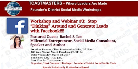 Founder's Social Media Workshop #3 - Using Facebook to Generate Leads primary image