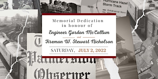 Memorial Dedication in honour of Gordon McCallum and W. Stewart Nicholson