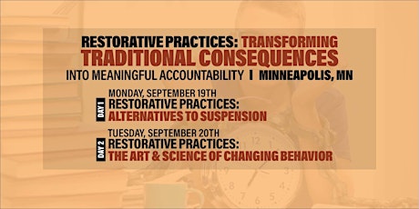 Restorative Practices: Transforming Traditional Consequences (Minneapolis) tickets