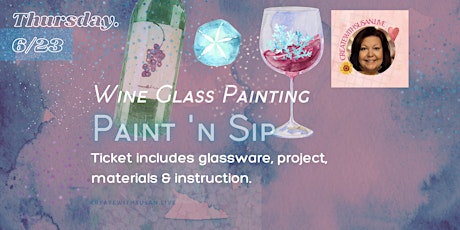 Create With Susan Live at The Falls: Wine Glass Painting tickets