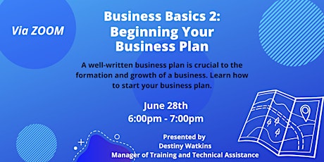 Business Basics 2: Beginning Your Business Plan tickets
