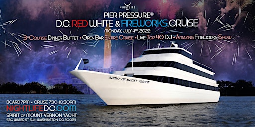 D.C. July 4th Pier Pressure Red, White & Fireworks Cruise