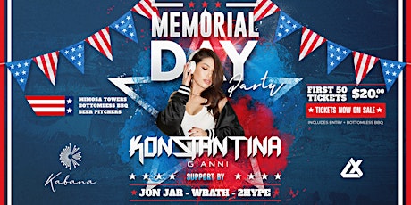 Memorial Day Party at Kabana Rooftop Hosted by Konstantina Gianni tickets