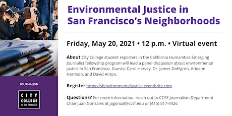 Environmental Justice In San Francisco's Neighborhoods tickets