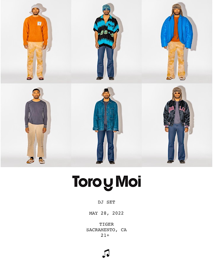 TORO Y MOI @ TIGER // SATURDAY, 5.28.22 image