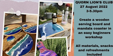Resin workshop for beginners (QUORN) tickets