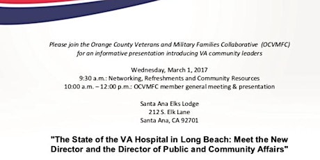 Orange County Veterans and Military Families General Meeting primary image
