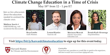 Linking Knowledge to Action: Climate Change Education in a Time of Crisis tickets