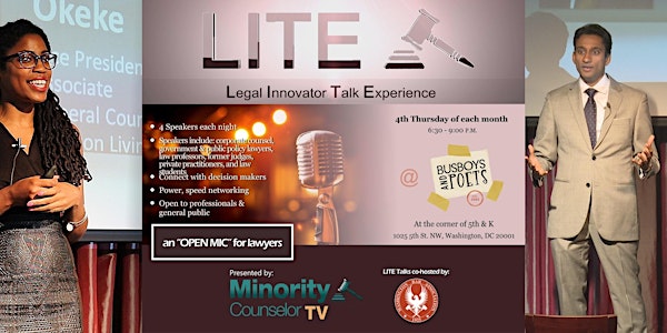 LEGAL INNOVATOR TALK EXPERIENCE (LITE) @ Busboy & Poets - May 24