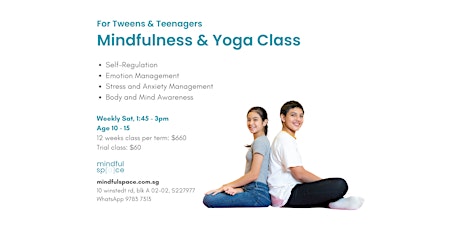 Mindfulness & Yoga for Tweens and Teenagers tickets