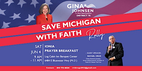 Save Michigan with Faith - Prayer Breakfast with Gina Johnsen tickets