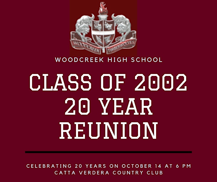 Woodcreek Highschool 20 Year Reunion - Class of 2002 image
