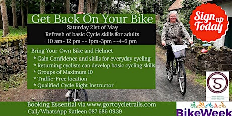Basic Cycle Classes for Adults - 21st of May - Registration required - FREE