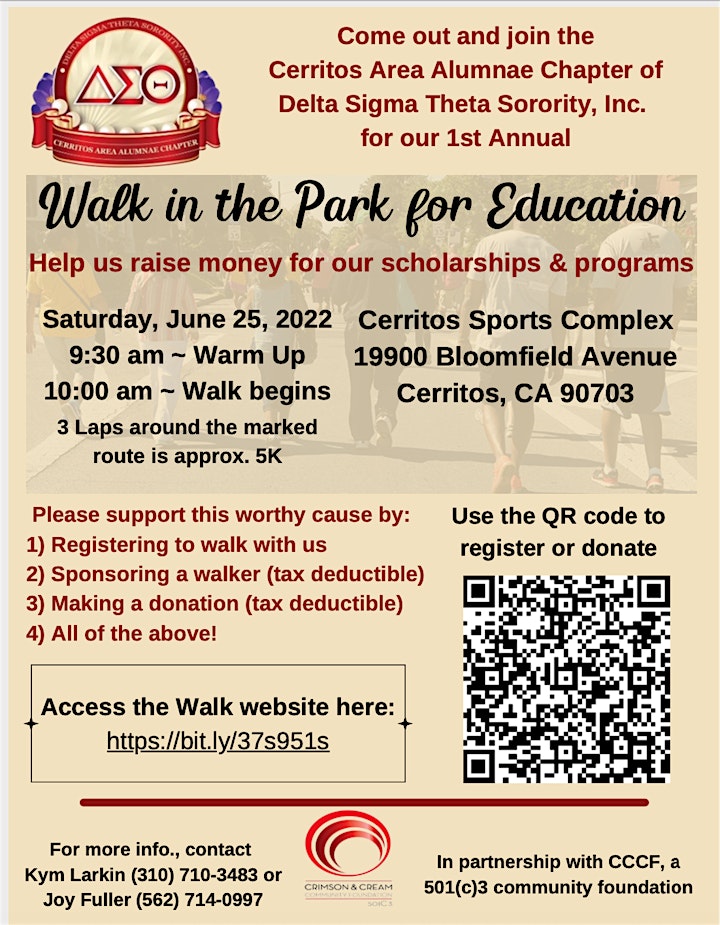 Walk In The Park For Education image
