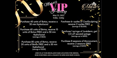 Mara's VIP Party - Highland Park tickets