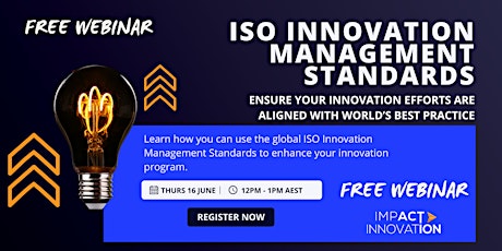 ISO Innovation Management Standards Briefing tickets