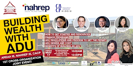 Building Wealth with ADU  (A Joint Event with AREAA IE, NAHREP IE and CACP) tickets
