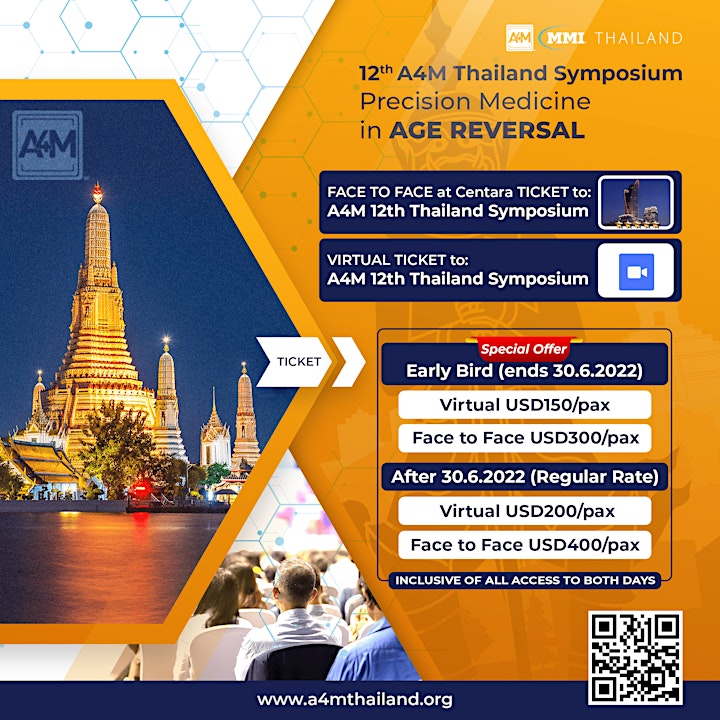 A4M 12th Thailand Symposium 2022 : Early Bird (Category: Face to Face) image