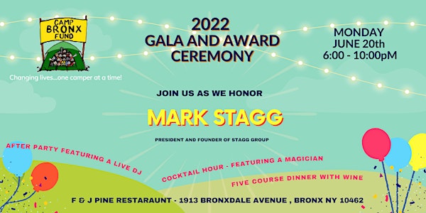Camp Bronx Fund - 2022 GALA & AWARD CEREMONY
