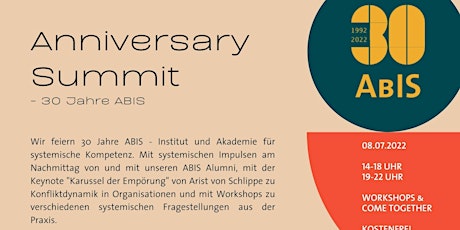 Jubliäumsveranstaltung - 30 Jahre ABIS in Leipzig - Teil 1 Tickets